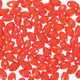 PATIKIL 8mm Faceted Glass Beads, 100 Pcs Red Bicone Birthstone Bead Vertical Hole for DIY Crafting Bracelet Necklace Jewelry Mak