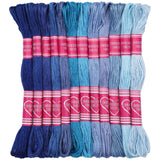 Dercuy Embroidery Floss,12 Skeins Blue Embroidery Thread,Friendship Bracelet String for DIY Making,Embroidery Crafts