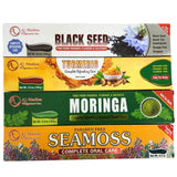 Ultimate Toothpaste Combo - Pack of 5- Seamoss, Moringa, Charcoal, Black Seed & Turmeric Toothpaste - Oral Care for Sensitive Te