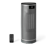 Amazon Basics Space Heater for Indoor Use with PTC Ceramic Technology, 1500W, Remote Control, 70 Oscillation, 16-inch, Grey