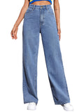 Toplot Jeans For Women || Women High Rise || Wide Leg Pants || Bell Bottom Jeans (Straight-Jeans-5204-Light Blue-36),Light Blue,36,B0DDTG6HW2
