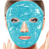 Shwetraj Reusable Ice Gel Face Mask Hot Cold Cooling Full Cover Blue