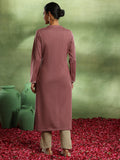 Libas Women'S Wool Yoke Design Straight Kurta (58146W Pink Pink Xl