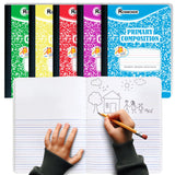 Rosmonde 5 Pack Primary Composition Notebook, Draw and Write Journal, K2