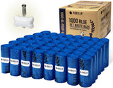 GORILLA SUPPLY 1000 Dog Poop Waste Bags with Dispenser and Leash Tie, 9 x 13, Blue, 1000 Count