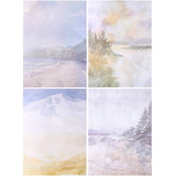 Outus 60 Sheets Stationary Papers 12 Scenic Watercolor Styles Writing Stationary Papers Letter, Double Sided Writing 8.5 x 11 In