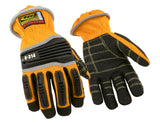 Ansell RINGERS R-314 Industrial Extrication Search & Rescue Impact Gloves with Enhanced Grip for Mining, Oil and Gas, Orange/Bla