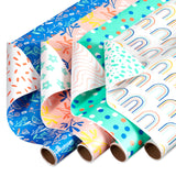 American Greetings 160 sq. ft. Reversible Wrapping Paper Bundle for Birthdays, Anniversaries, Weddings and All Occasions, Sprink