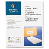 Business Source Bright White Copier Labels