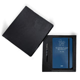Brown Cloud Personalized Gift Set Of Blue Leather Cover Notebook/Diary With Quote/Name And Customized Branded Ball Pen With Name