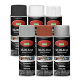 Color Care Spray Paint, 12 oz, 6-Pack (Industrial Mix: Gloss White, Flat Black, Gray Primer, Red Oxide Primer, Flat White, Alumi