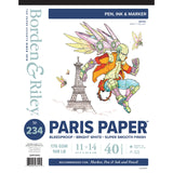 Borden & Riley 11 x 14 #234 Paris Paper Pad, 176 GSM/108 LB, 40 White Sheets, 1 Pad Each (234P111440)