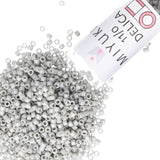 Miyuki Delica Seed Beads - Size 11/0 (1.6 mm), DB2320, Frost Opaque Glaze Rainbow Cadet Gray, 7.2 g, Approx. 1440 Beads, Made in