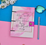 Her Soul Motivational Quotes Journal For Women, Handmade Recycled Paper Diary, Inspirational Notebook With Button Closure, Aesth