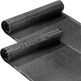 Frienda 2 Rolls 5 ft x 12 Carbon Fiber Fabric Roll Pure Fabric Carbon Fiber Sheet 2 x 2 Twill Weave 3k/ 220g for Cars for Struct