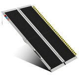 WHALEMOTOR Portable Wheelchair Ramp 5FT, Anti-Slip Aluminum Folding Portable Ramp, Wheelchair Ramps for Home, Weight Capacity Up