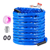 VEVOR 100ft Heated Water Hose for RV, Heated Drinking Water Hose with Corrugated Cover Antifreeze to -45F, Automatic Self-regula