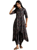 Libas Women'S Silk Blend Printed Kurta Set (36820_Blue
