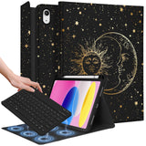 Wazzasoft for iPad 10th Generation Case with Keyboard - for iPad A16 Cases Pencil Holder 10.9 Inch Cover Women Girls Cute Girly