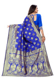 Sugathari Womens Art Silk Royal Blue Kanchipuram Saree (San Pari 63 R Blue)