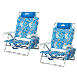 Old Bahama Bay Backpack Beach Chair 2 pack, Aluminum Lightweight Reclining 5-Position Lounge Chair for Adults Heavy Duty Support