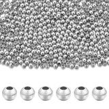 Chuyau 600pcs 2mm Platinum Filled Spacer Beads for Jewelry Making Seamless Smooth Metal Brass Beads for DIY Bracelets Necklace E