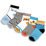 Lealdealz KidS Socks For Boys And Girls Made With Soft & Breathable Cotton With Antibacterial Wash, Pack Of 5, Cars Printed