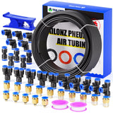 TAILONZ PNEUMATIC Black 6mm OD 4mm ID Polyurethane PU Air Hose Pipe Tube Kit 32 Meter 100ft