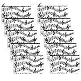 Sweetude 10 Pcs Musical Note Makeup Bag Music Teacher Gift for Women Thank You Lovers Cosmetic Bag Piano Travel Zipper Pouch for