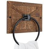 Autumn Alley Farmhouse Hand Towel Ring for Bathroom - Barn Wood Bath Towel Rings Holder - Towel Rings for Bathroom Wall Mounted