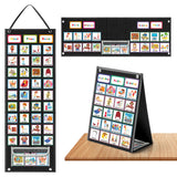 REGELETO X-Large Visual Schedule Chart for Students Chore with 92 Pieces Behavior Cards, Visual Behavioral Routine Chart for Stu