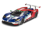 Revell 854418 Ford GT Le Mans Model Car Kit 1:24 Scale 88Piece Skill Level 4 Plastic Model Building Kit, Red White Blue