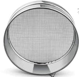 Blue Earth Stainless Steel Atta Chalni/Channi/Flour Sieve (Silver ONE Pack Chalni, Spices, Food Strainers, Atta Set (Silver) 8.5