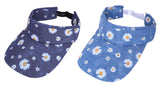 Zacharias Unisex Cotton Denim Printed Visor Sunshade Cap Sf02 (Dark.Blue & Light Blue_Free Size) (Pack Of 2)