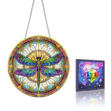 VAIIEYO Dragonfly Diamond Art Hanging Ornament, Animal Diamond Painting Suncatchers Window Hanging Kit with Chain, 7.5x7.5 inch