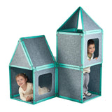 20-Piece Magnetic Fort Building Kit for Kids - Giant Modular Playhouse Panels, STEM Construction Toy for Creative Indoor Play, A