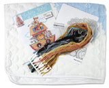 Tobin Noah'S Ark Stamped For Cross Stitch Baby Quilt Kit, White/Multicolor 43 X 34