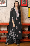Anni Designer Women'S Rayon Viscose Printed Straight Kurta With Pant & Dupatta (Belagavi Black-Vks01_5Xl_Black_Xxxxx-Large),Black,5XL,,,