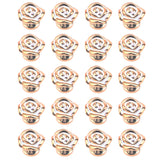 Bitray 20PCS Rose Pulls Cabinet Knobs Flower Drawer Knobs Pull Handles