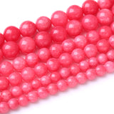 45PCS 8MM Natural Red Rhodonite Jade Stone Beads Round Loose Stone Beads for Jewelry Making DIY Energy Stone Healing Power Brace
