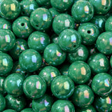 CYEENUT 20mm Acrylic Beads 60pcs Dark Green Chunk Bubblegum Bead Beadable Pen Ball Beads for Pen Bag Jewelry Making Necklace Bra