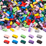 Pandahall 300Pcs Rectangle Mini Seed Beads - 2 Hole Half Tila & Synthetic Hematite Spacer Beads (10 Colors) Multi-Strand Linking