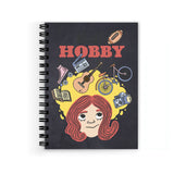 Vprint Girls Hobbies Spiral Wiro Unruled Blank Pages Notebook Diary Journal Drawing Book SizeA5(6X9 Inches) (Girls Hobbies)