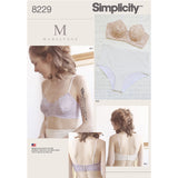 Simplicity Pattern 8229 Misses Underwire Bras and Panties by Madalynne, Size 32A 42DD / XSXL