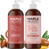 Argan Oil Shampoo and Conditioner for Dry Hair - Paraben and Sulfate Free Shampoo and Conditioner Set for Dry Hair Frizz Curl Ca
