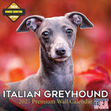 Italian Greyhound Calendar 2027 - 16 Month Dog Wall Calendar, Monthly Planner, Large Writing Blocks, Thick No Bleed Paper, Made
