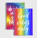 Starcandy Colorful Combo Pack Of 2 Quote Diary Set Spiral A5 Size Wiro Bound Premium Notebook (80Gsm, 180 Ruled Pages, Multicolo