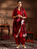 Libas Women'S Silk Blend Kurta Set (39050_Red Red 2Xl