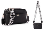 Adisa Women'S Girls Grains Cross Body Sling Bag With Printed Belt (Sl5146-Bla) Black,Black,,B0DNZFN1RR