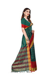 Om Sai Latest Creation Soft Cotton & Silk Saree For Women Banarasi Saree Under 399 2021 Beautiful For Women Saree With Free Belt (Green)